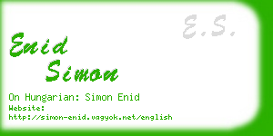 enid simon business card